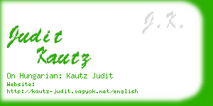 judit kautz business card